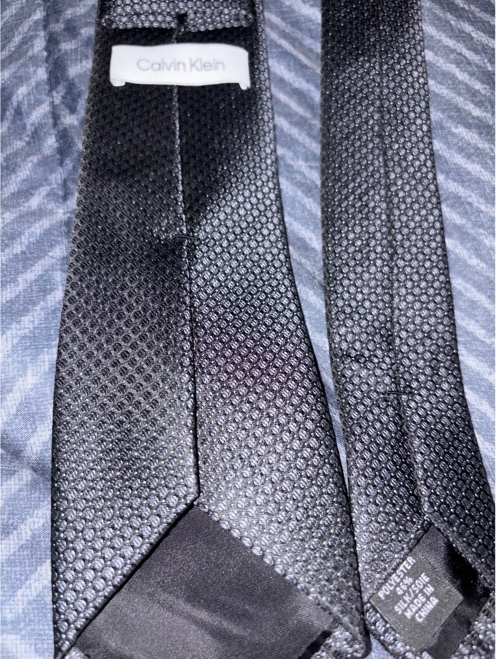 Calvin Klein Black Patterned Men's Tie